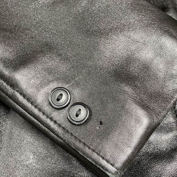 Cache Black Leather Jacket Size Small - Picture 6 of 9